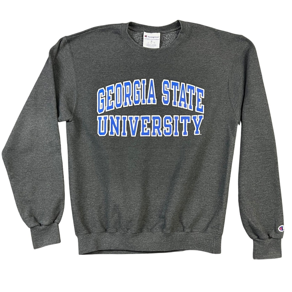 Champion Georgia State University Sweatshirt Medium Gray GSU Panthers Crewneck